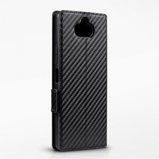 Terrapin Sony Xperia 20 Low Profile PU Leather Wallet Case - Black Carbon Fibre Terrapin Sony Xperia 20 Low Profile PU Leather Wallet Case - Black Carbon Fibre
