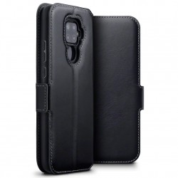 Terrapin Huawei Mate 30 Lite Low Profile Genuine Leather Wallet Case - Black
