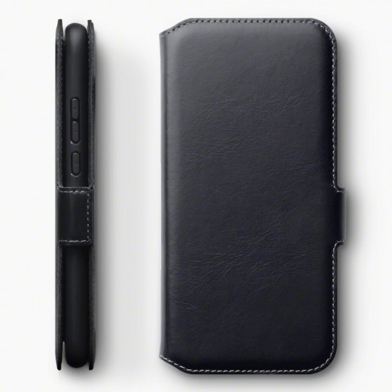 Terrapin Huawei Mate 30 Lite Low Profile Genuine Leather Wallet Case - Black