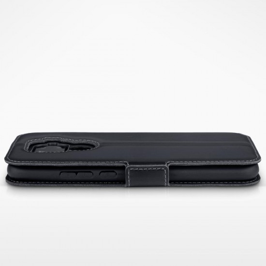 Terrapin Huawei Mate 30 Lite Low Profile Genuine Leather Wallet Case - Black