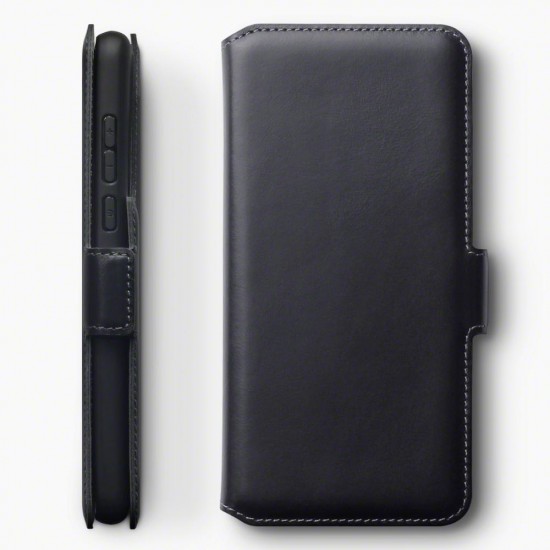 Terrapin Huawei P40 Low Profile Genuine Leather Stand Wallet - Black