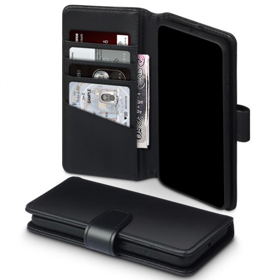 Terrapin Huawei P40 Real Leather Wallet Case - Black
