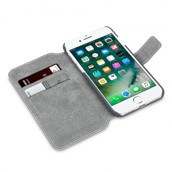 Terrapin Low Profile PU Leather Wallet Case for Apple iPhone 7/8 - Grey
