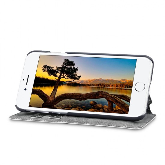 Terrapin Low Profile PU Leather Wallet Case for Apple iPhone 7/8 - Grey