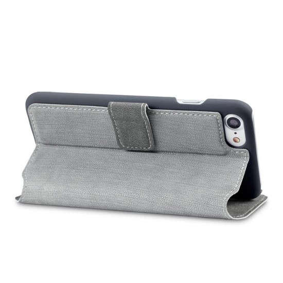 Terrapin Low Profile PU Leather Wallet Case for Apple iPhone 7/8 - Grey