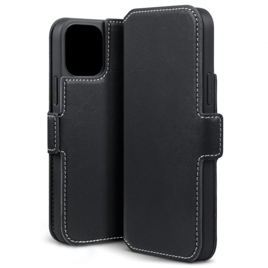 Terrapin Low Profile PU Leather Wallet Case - Black for iPhone 12 / iPhone 12 Pr