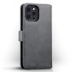 Terrapin iPhone 12 Pro Max Real Leather Wallet Case - Grey