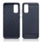 Terrapin Carbon Fibre Brushed Effect TPU Gel Case - Dark Blue for Samsung Galaxy