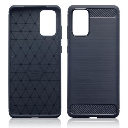 Terrapin Carbon Fibre Brushed Effect TPU Gel Case - Dark Blue for Samsung Galaxy