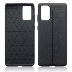 Terrapin Leather Texture TPU Gel Case - Black for Samsung Galaxy S20 Plus