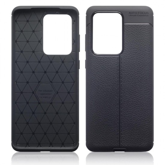 Terrapin Leather Texture TPU Gel Case - Black for Samsung Galaxy S20 Ultra
