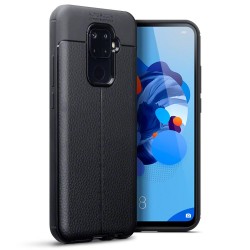 Terrapin Huawei Mate 30 Lite Leather Texture TPU Gel Case - Black