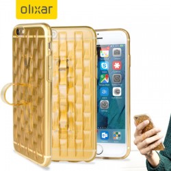 FlexiLoop iPhone 6S Plus Gel Case with Finger Holder - Gold