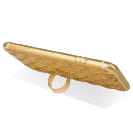FlexiLoop iPhone 6S Plus Gel Case with Finger Holder - Gold