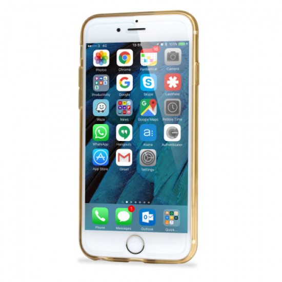 FlexiLoop iPhone 6S Plus Gel Case with Finger Holder - Gold
