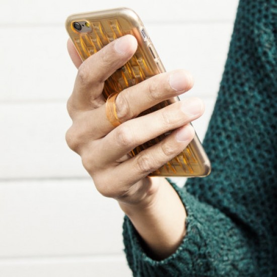 FlexiLoop iPhone 6S Plus Gel Case with Finger Holder - Gold