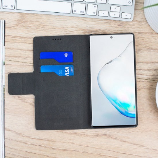 Olixar Leather-Style Samsung Note 10 Wallet Stand Case - Black