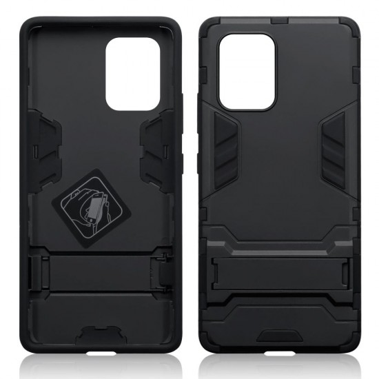 Terrapin Samsung Galaxy S10 Lite Dual Layer Shock Resistant Case with Stand - Bl Terrapin Samsung Galaxy S10 Lite Dual Layer Shock Resistant Case with Stand - Bl