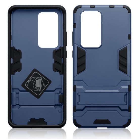 Terrapin Huawei P40 Pro Dual Layer Armour Case with Stand - Dark Blue Terrapin Huawei P40 Pro Dual Layer Armour Case with Stand - Dark Blue