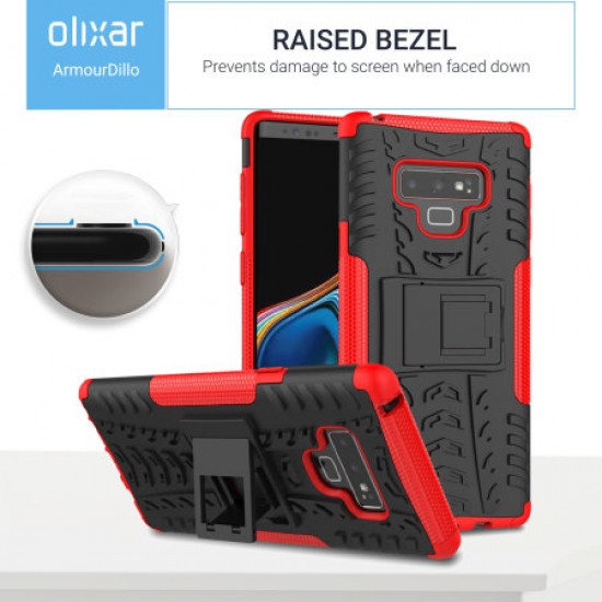 Samsung Galaxy Note 9 Protective Case Olixar ArmourDillo - Red