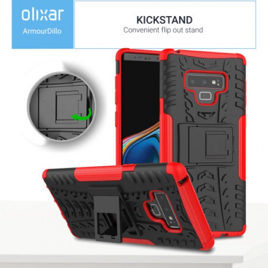 Samsung Galaxy Note 9 Protective Case Olixar ArmourDillo - Red