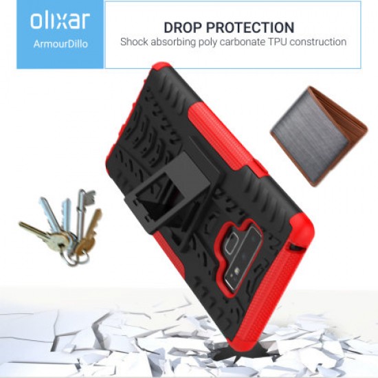 Samsung Galaxy Note 9 Protective Case Olixar ArmourDillo - Red