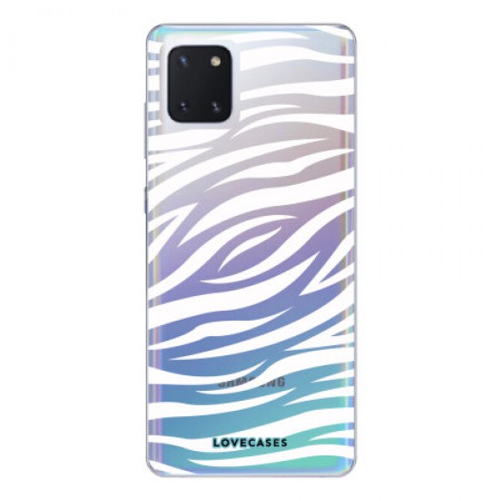 LoveCases Samsung Galaxy Note 10 Lite Zebra Clear Phone Case LoveCases Samsung Galaxy Note 10 Lite Zebra Clear Phone Case
