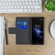 Olixar Leather-Style Sony Xperia XZ2 Wallet Stand Case - Black