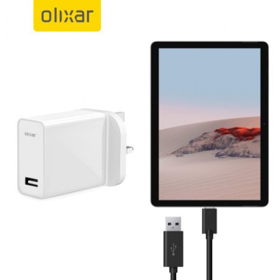 Olixar High Power Microsoft Surface Go 2 Wall Charger & 1m USB-C Cable