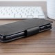 Olixar Leather-Style Samsung Galaxy A8 Wallet Stand Case - Black