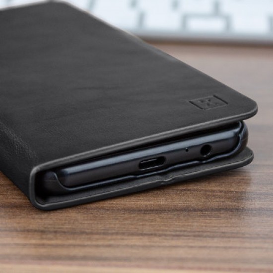 Olixar Leather-Style Samsung Galaxy A8 Wallet Stand Case - Black