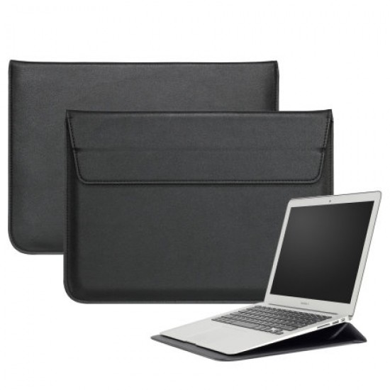 Olixar Leather-Style Universal 13" Laptop Sleeve With Stand - Black Olixar Leather-Style Universal 13" Laptop Sleeve With Stand - Black