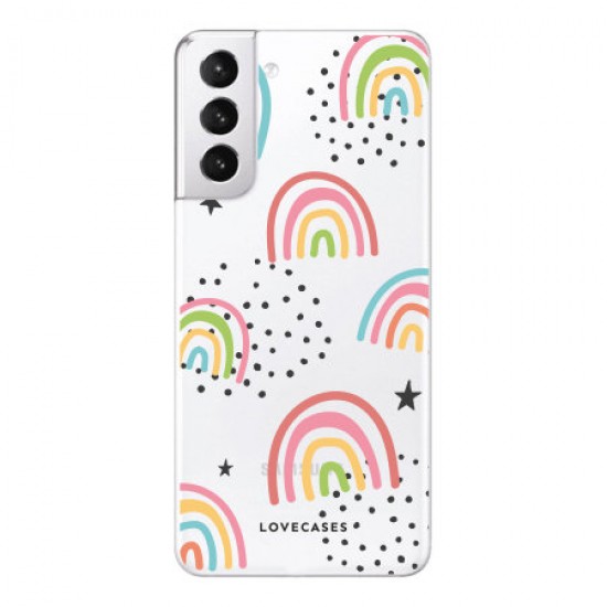 LoveCases Samsung Galaxy S21 Plus Gel Case - Abstract Rainbow
