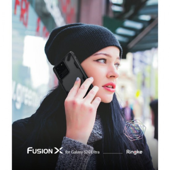 Ringke Fusion X Samsung Galaxy S20 Ultra Tough Case - Black
