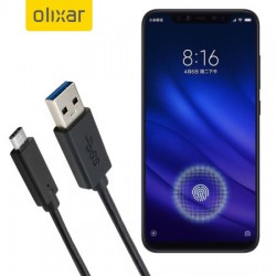 Olixar USB-C Xiaomi Mi 8 Pro Charging Cable - Black 1m