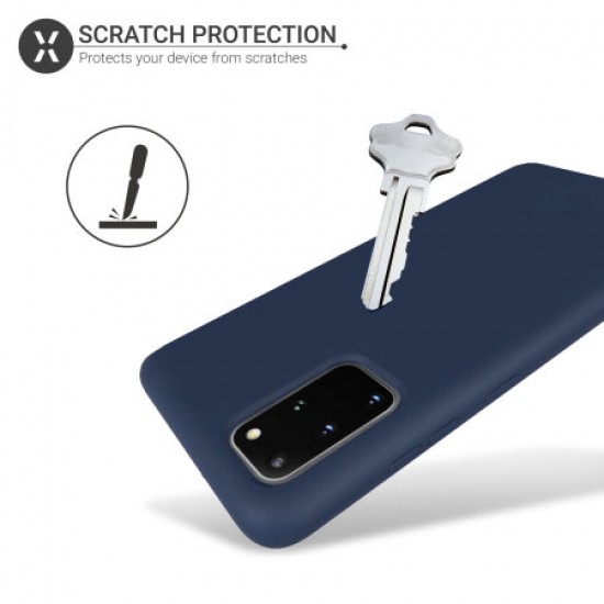 Olixar Samsung Galaxy S20 Plus Soft Silicone Case - Midnight Blue