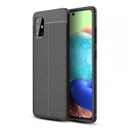 Olixar Attache Samsung Galaxy A71 5G Leather-Style Case - Black