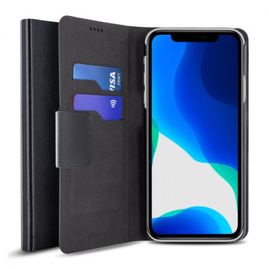 Olixar Leather-Style iPhone 11 Wallet Stand Case - Black