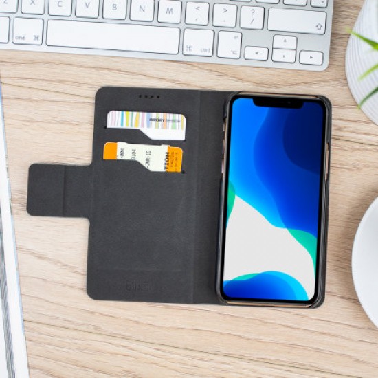 Olixar Leather-Style iPhone 11 Wallet Stand Case - Black
