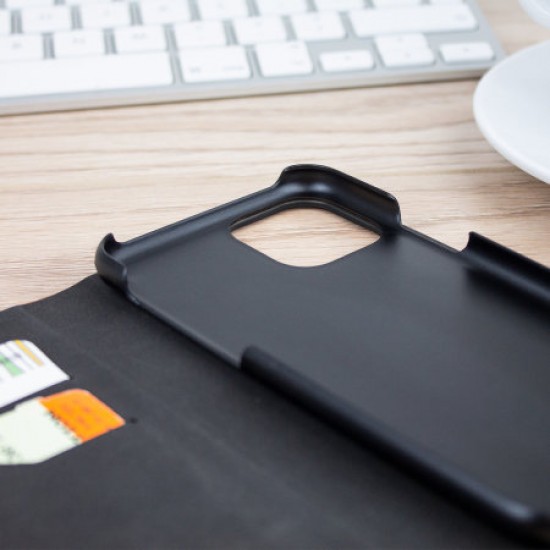 Olixar Leather-Style iPhone 11 Wallet Stand Case - Black