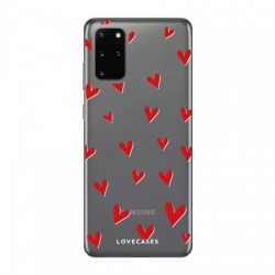 LoveCases Samsung S20 Plus Hearts Clear Phone Case