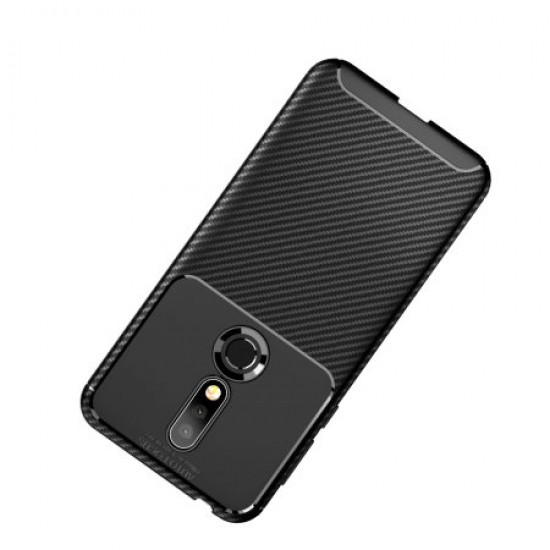 Olixar Nokia 7.1 Carbon Fibre Case - Black