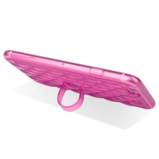 FlexiLoop iPhone 6S Plus Gel Case with Finger Holder - Rose Pink