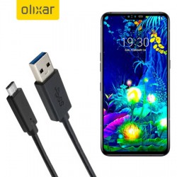 Olixar USB-C LG V50 ThinQ 5G Charging Cable - Black 1m