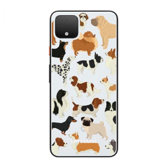 LoveCases Google Pixel 4 Dogs Clear Phone Case LoveCases Google Pixel 4 Dogs Clear Phone Case