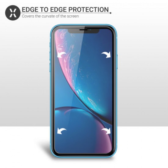 Olixar iPhone XR Full Cover Glass Screen Protector - Black