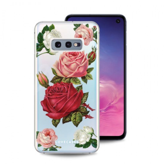 LoveCases Samsung S10e Roses Clear Phone Case LoveCases Samsung S10e Roses Clear Phone Case