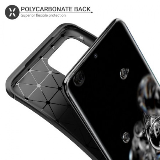 Olixar Carbon Fibre Samsung Galaxy S20 Ultra Case - Black