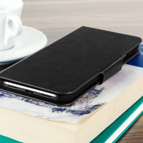 Olixar Leather-Style OnePlus 7T Wallet Stand Case - Black