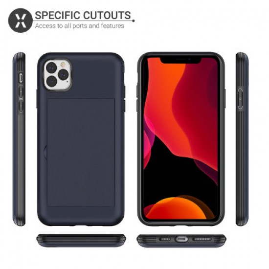 Olixar Armour Vault iPhone 11 Pro Max Tough Wallet Case - Navy